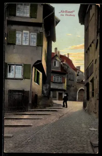 AK Alt-Basel, Postboote am Heuberg