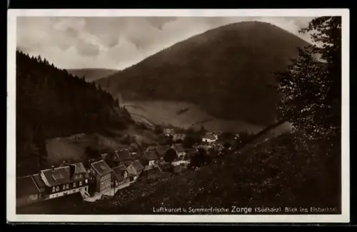 AK Zorge /Südharz, Blick ins Elsbachtal