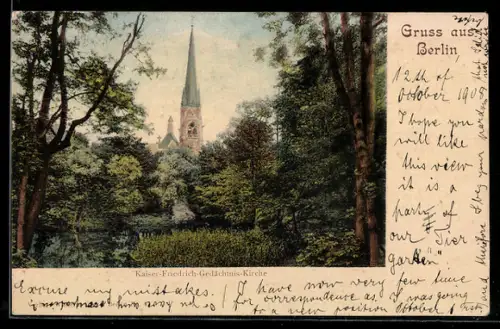 AK Berlin-Tiergarten, Kaiser-Friedrich-Gedächtnis-Kirche