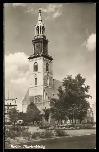 AK Berlin, Blick zur Marienkirche, Neuer Markt