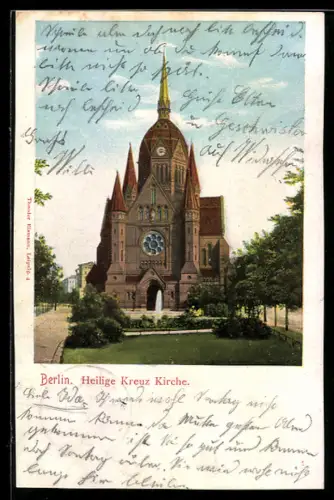 AK Berlin-Kreuzberg, Heilige Kreuz Kirche