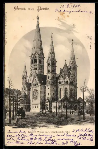 AK Berlin-Charlottenburg, Kaiser-Wilhelm-Gedächtniskirche