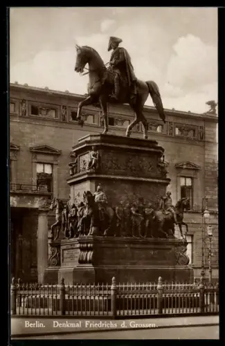 AK Berlin, Denkmal Friedrichs d. Grossen
