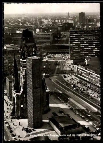 AK Berlin-Charlottenburg, Blick vom Europa-Center auf die Gedächtniskirche