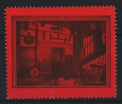 Reklamemarke Moritzberg, Aussichtsturm auf dem Moritzberg bei Lauf, Innenansicht