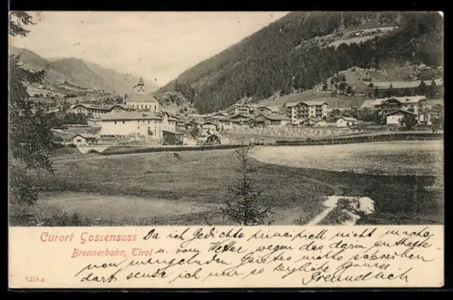 AK Gossensass /Brennerbahn, Blick in den Ort