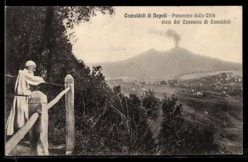 AK Napoli, Panorama della città visto dal Convento di Camaldoli