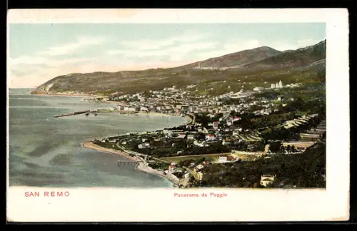 AK San Remo, Panorama da Poggio