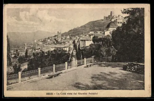 AK Assisi, La Città vista dai Giardini Pubblici
