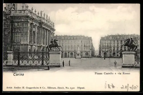 AK Torino, Piazza Castello e via Roma