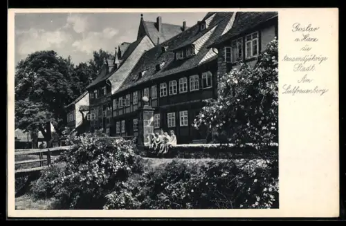 AK Goslar am Harz, Am Liebfrauenberg, Ortspartie