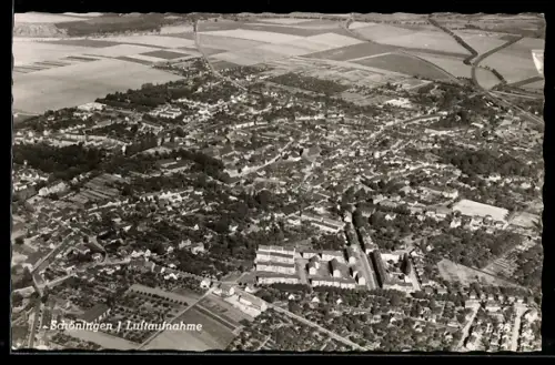 AK Schöningen, Teilansicht, Luftaufnahme