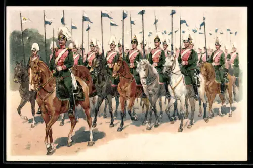 AK Berittene Chevauleger-Abteilung auf dem Marsch