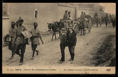 AK Indischer Verpflegungskonvoi