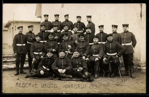 AK Ohrdruf, Gruppenaufnahme von Reservisten 1913