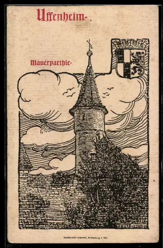 AK Uffenheim, Mauerpartie, Wappen