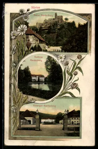 AK Nörten, Ruine Hardenberg, Schloss Hardenberg, Rittergut Hardenberg