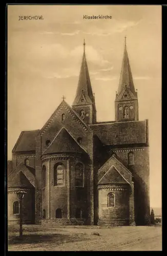 AK Jerichow, Blick zur Klosterkirche