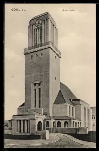 AK Görlitz, Blick zur Kreuzkirche