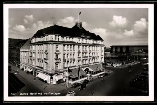 AK Kiel, Hansa-Hotel mit Werftanlagen, 