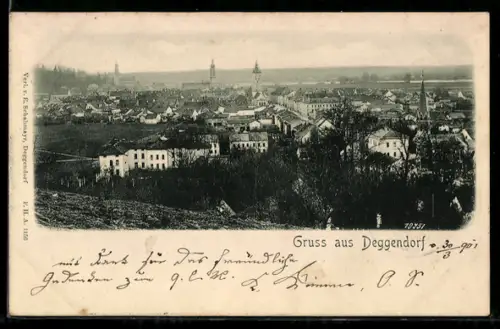 AK Deggendorf, Stadtansicht