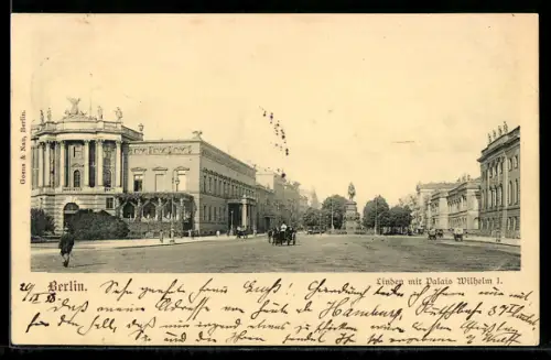 AK Berlin, Linden mit Palais Wilhelm I
