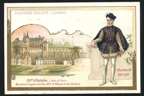 Sammelbild Cambrai, Arlatte & Cie., Chicorée, Charles IX et Château d`Amboise