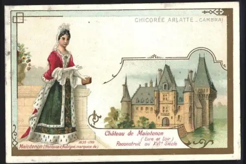 Sammelbild Cambrai, Arlatte & Cie., Chicorée, Maintenon, Château de Maintenon