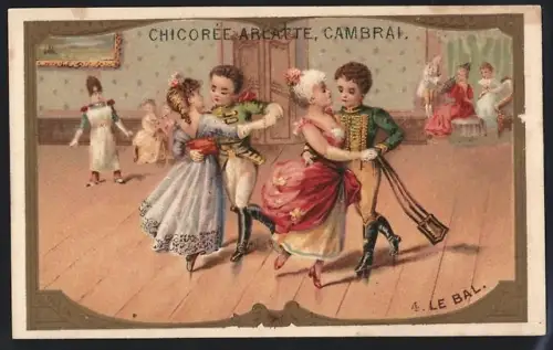 Sammelbild Cambrai, Chicoree Arlatte, Tanzpaare beim Ball