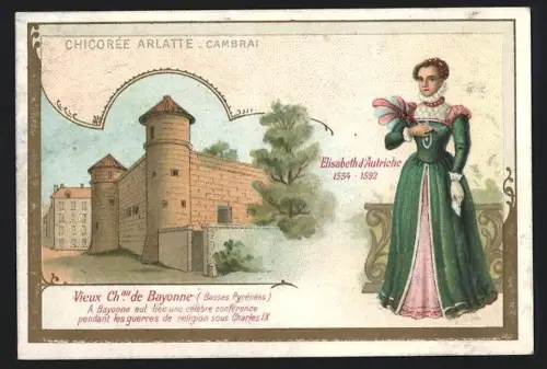 Sammelbild Cambrai, Chicoree Arlatte, Chateau de Bayonne, Elisabeth d'Autriche