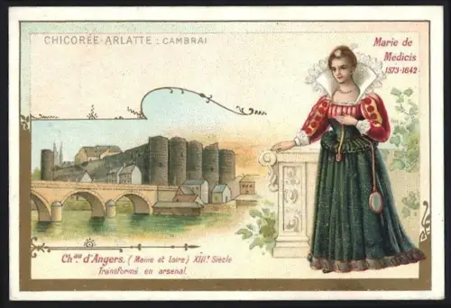Sammelbild Cambrai, Chicoree Arlatte, Chateau d'Angers, Marie de Medicis