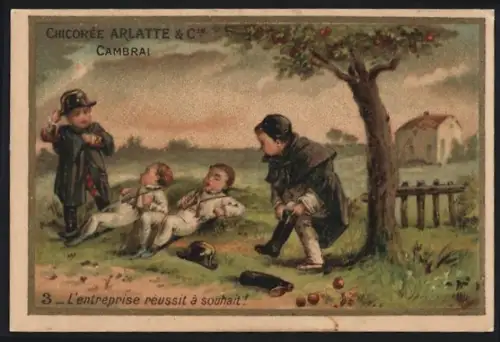 Sammelbild Cambrai, Chicoree Arlatte, Soldaten beenden ihre Rast