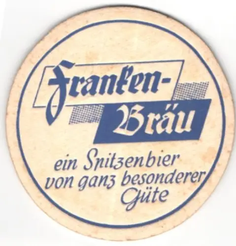 Bierdeckel Frankenbräu, Kellnerin mit Biergläsern