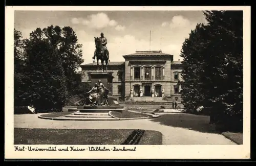 AK Kiel, Universität, Kaiser-Wilhelm-Denkmal