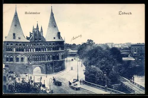 AK Lübeck, Partie am Holstentor