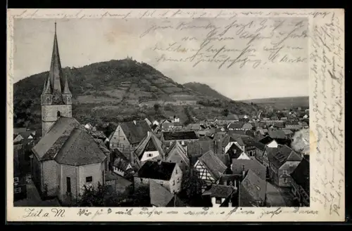 AK Zeil a. M., Kirche, Ortsansicht, Weinberg