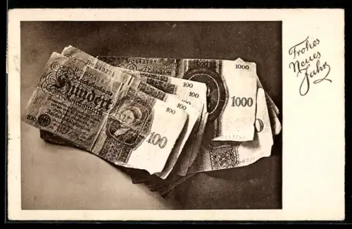 AK Geldscheine zum neuen Jahr