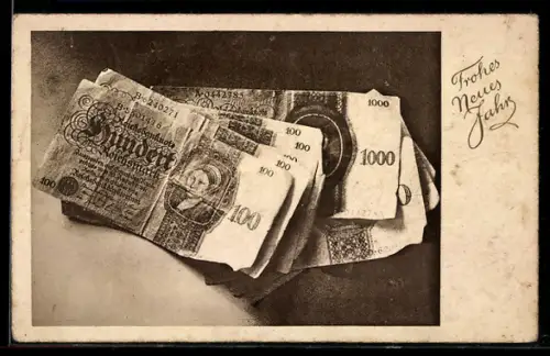 AK Geldscheine zum neuen Jahr