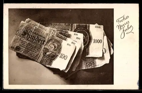 AK Geldscheine zum neuen Jahr