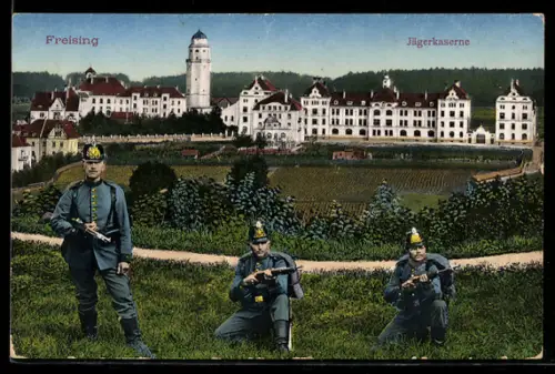 AK Freising, Jägerkaserne, Soldaten in Uniform