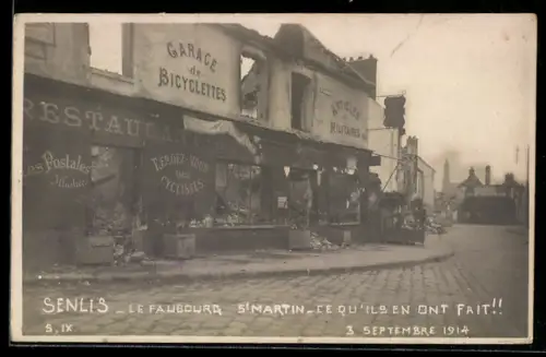 AK Senlis, Le Faubourg de St. Martin