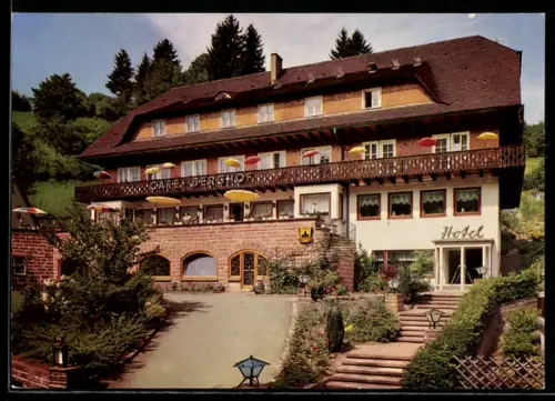 AK Schönmünzach /Murgtal, Hotel-Café Berghof, Bes. H. Selzer