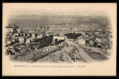 AK Marseille, Vue Générale prise de Notre-Dame de la Garde