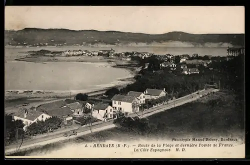 AK Hendaye /B.-P., Route de la Plage et dernière Pointe de France