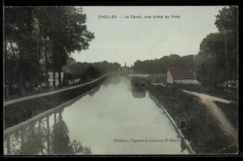 AK Chelles, Le Canal, vue prise du Pont