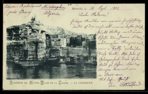 AK Marseille, Souvenir de Notre-Dame de la Garde, LA CONSIGNE