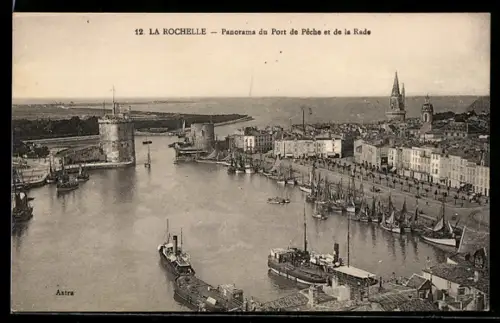 AK La Rochelle, Panorama du Port de Pêche et de la Rade