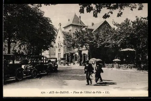 AK Aix-les-Bains, Place de l`Hôtel-de-Ville