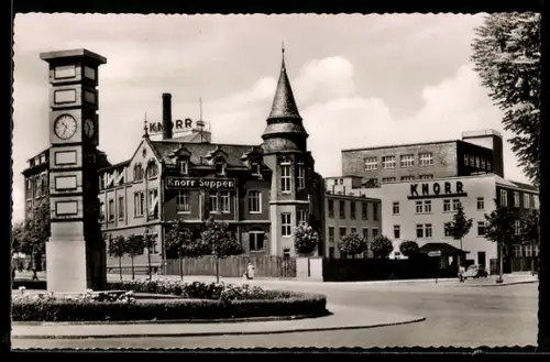 AK Heilbronn am Neckar, Nahrungsmittelfabriken C. H. Knorr, Uhrturm