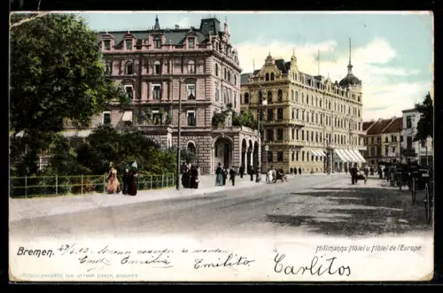 AK Bremen, Hillmanns Hotel, Hôtel de l`Europe